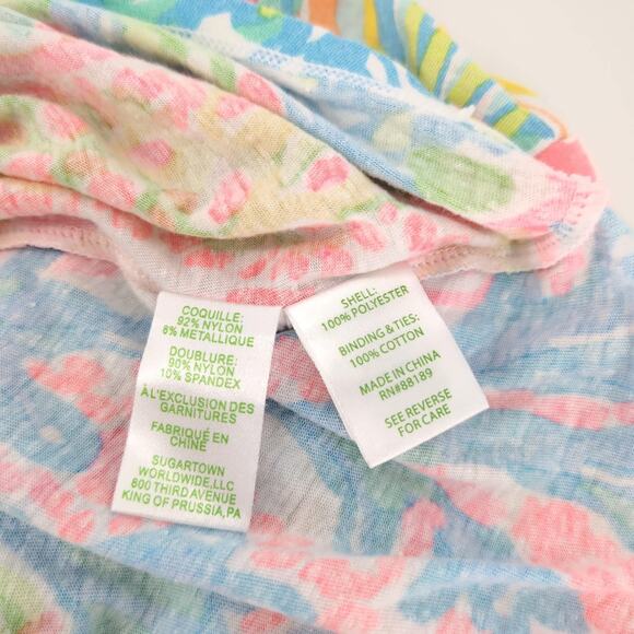 Lilly Pulitzer Michele Top Multi More Lovers Coral Keyhole Shirt - Size S - GUC - Picture 4 of 10